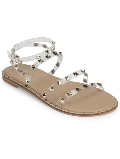 nude pu ankle strap sandals - 17472884 - Very Small Image - 1