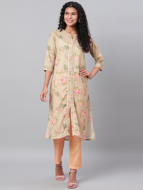 printed kurta pant set - 17474409 - Very Small Image - 1
