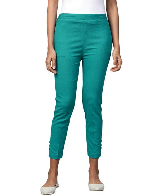 mid rise flat front trouser - 17474458 - Very Small Image - 1