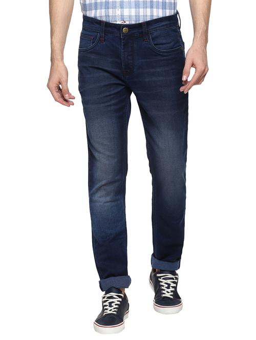 blue light washed denim jeans - 17474818 - Very Small Image - 1