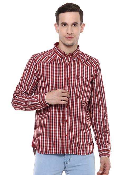 red checkered casual shirt - 17474876 - Very Small Image - 1