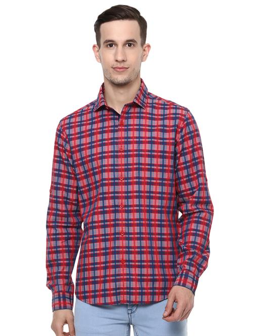 mens checks casual shirt - 17474879 - Very Small Image - 1