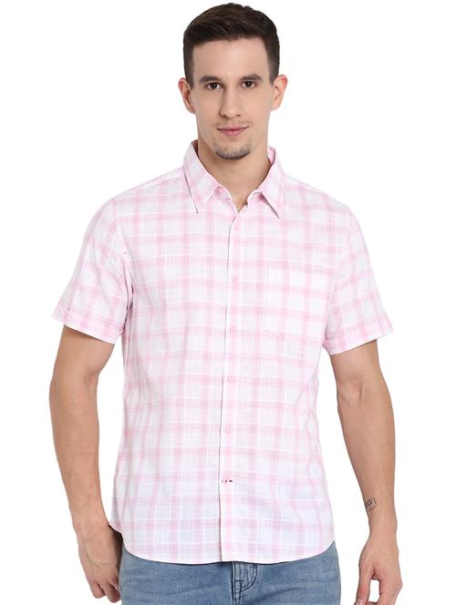 pink checkered casual shirt - 17474937 - Very Small Image - 1