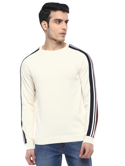 off white taped pullover - 17474988 - Very Small Image - 1
