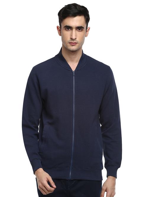 navy blue solid sweatshirt - 17475000 - Very Small Image - 1