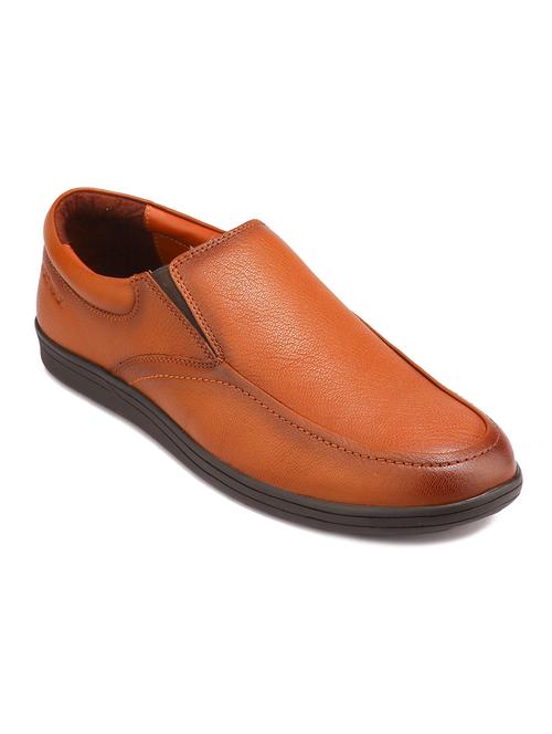 tan leather slip on shoes - 17475543 - Very Small Image - 1