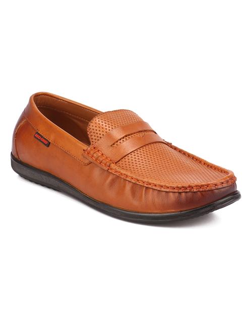 tan leather slip on loafers - 17475564 - Very Small Image - 1