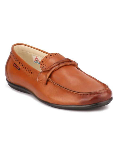 tan leather slip on moccasins - 17475574 - Very Small Image - 1