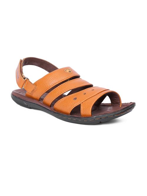 tan leather slip on sandals - 17475604 - Very Small Image - 1