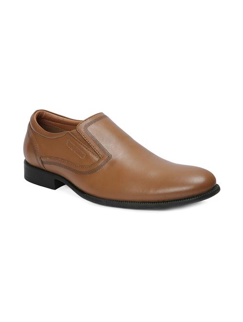 tan leather slip on shoes - 17475795 - Very Small Image - 1