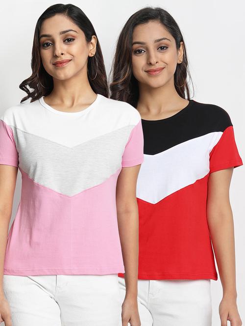 set of 2 printed tee - 17475923 - Very Small Image - 1