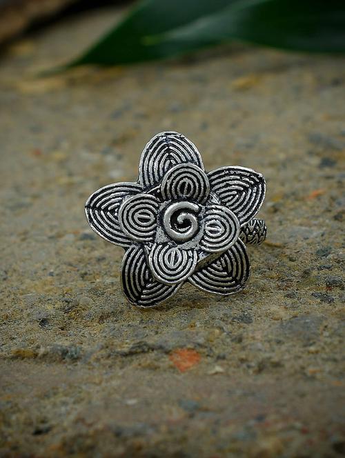 silver brass finger ring - 17476012 - Very Small Image - 1