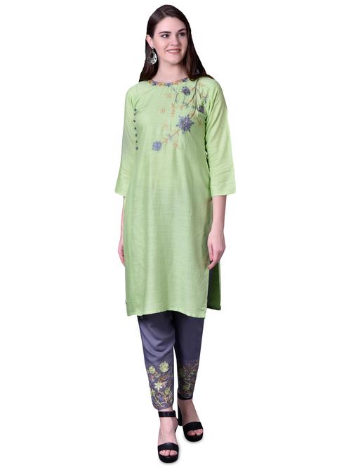 embroidered kurta pant set - 17476031 - Very Small Image - 1