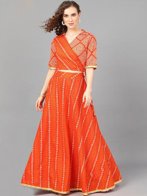 printed flared lehenga - 17476097 - Very Small Image - 1