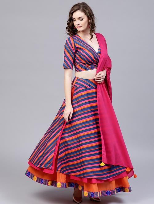 plain flared lehenga - 17476123 - Very Small Image - 1