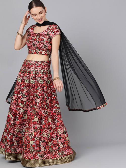printed flared lehenga - 17476148 - Very Small Image - 1