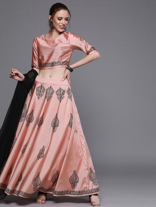 printed flared lehenga - 17476150 - Very Small Image - 1