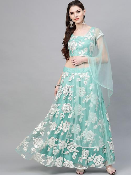 self design flared lehenga - 17476187 - Very Small Image - 1