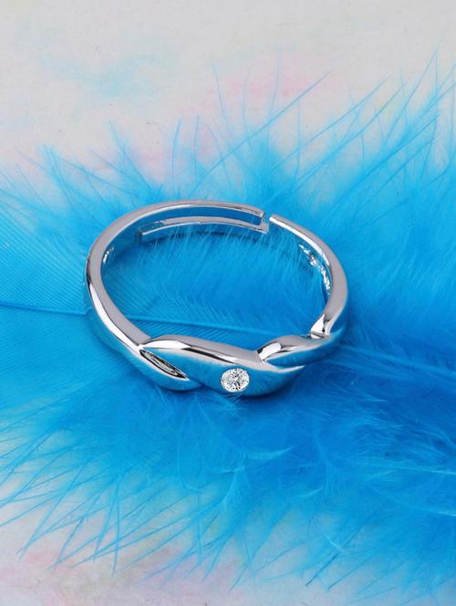 silver crystal combo ring - 17476368 - Very Small Image - 1