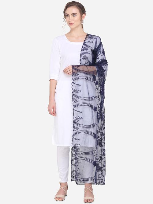 navy net dupatta - 17476859 - Very Small Image - 1