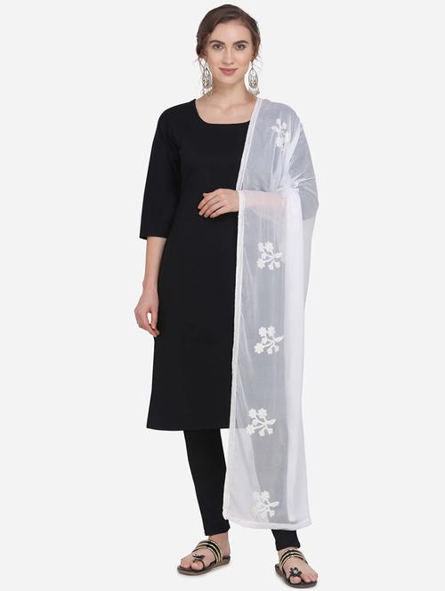 white chiffon dupatta - 17476910 - Very Small Image - 1