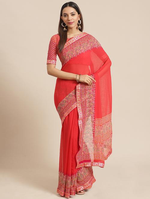 bordered woven saree - 17476971 - Very Small Image - 1