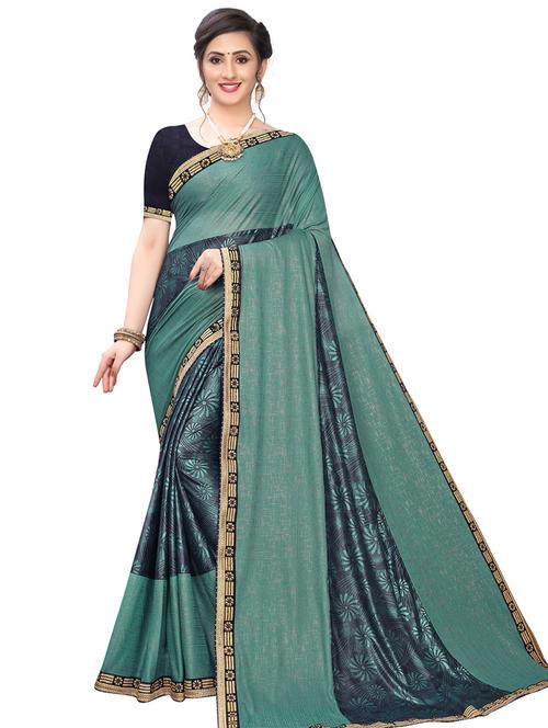 floral printed saree with blouse - 17477009 - Very Small Image - 1