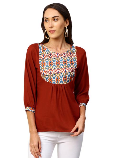printed panel regular top - 17477032 - Very Small Image - 1