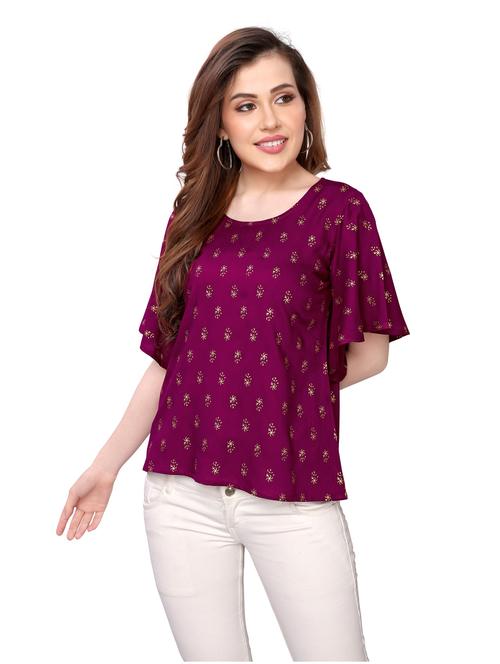 gold printed regular top - 17477033 - Very Small Image - 1