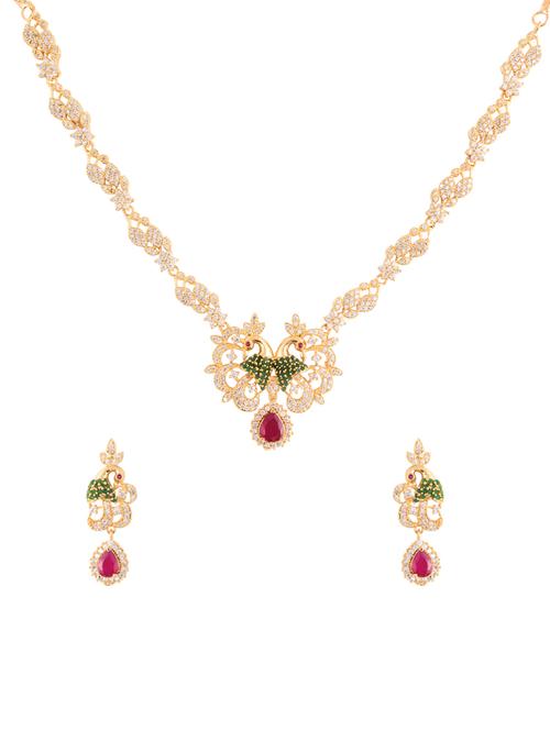 multi colored brass necklaces and earring - 17477084 - Very Small Image - 1