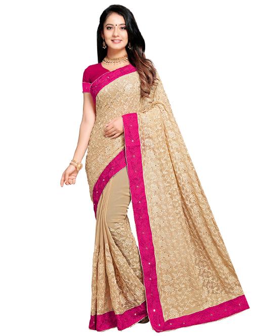 tonal embroidered woven saree with blouse - 17477129 - Very Small Image - 1