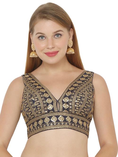 self design embroidered blouse - 17477384 - Very Small Image - 1