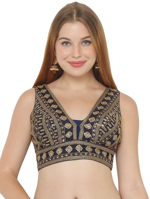 self design embroidered blouse - 17477386 - Very Small Image - 1