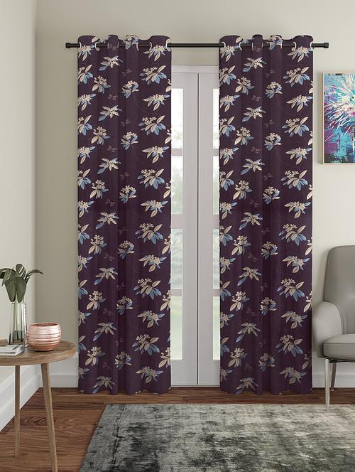 door pack of 2 polyester curtain - 17477825 - Very Small Image - 1