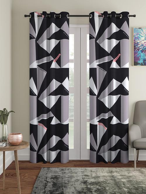door pack of 2 polyester curtain - 17477883 - Very Small Image - 1