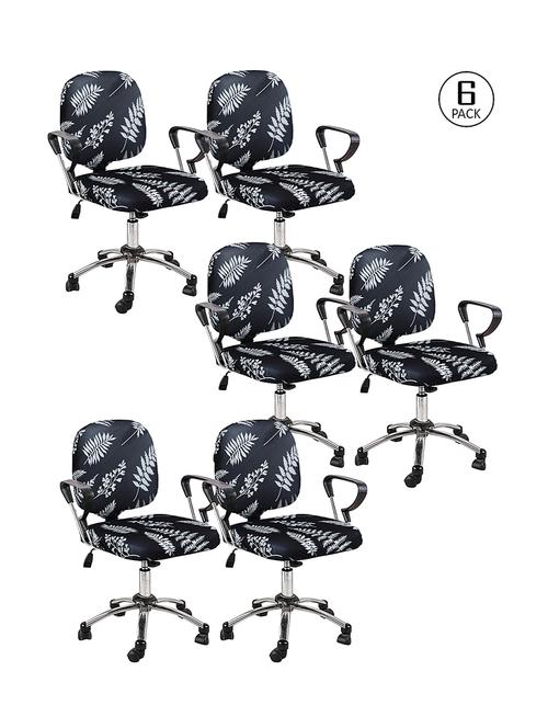 cortina 6 pieces office chair cover slipcover - 17478240 - Very Small Image - 1