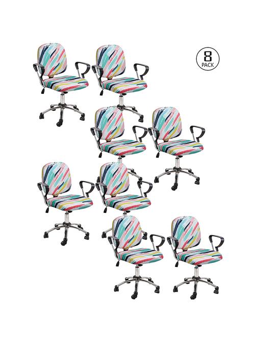 cortina 8 pieces office chair cover slipcover - 17478247 - Very Small Image - 1