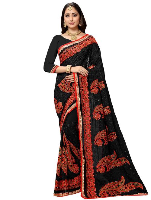 embroidered woven saree - 17478286 - Very Small Image - 1