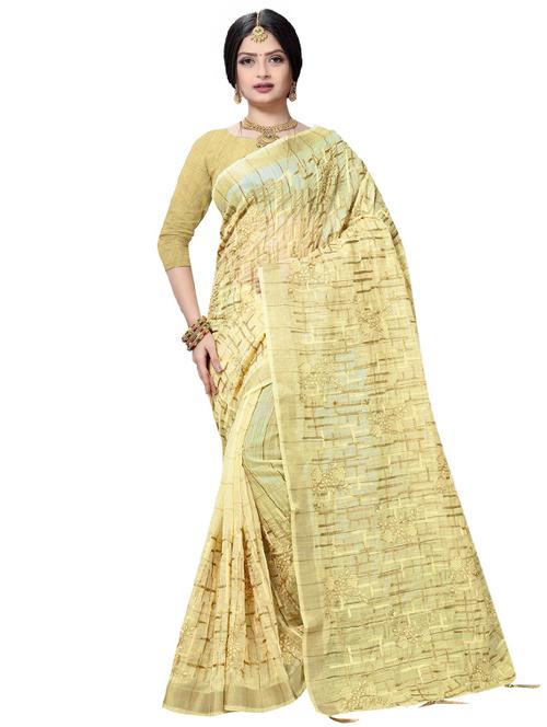 pastel handloom saree with blouse - 17478460 - Very Small Image - 1