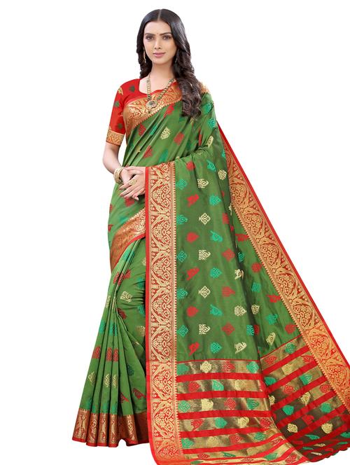conversational banarasi saree with blouse - 17478514 - Very Small Image - 1