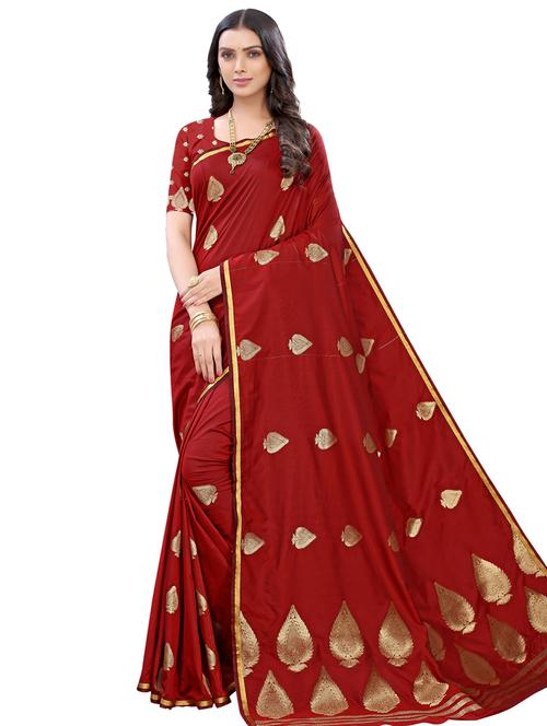 embroidered banarasi saree with blouse - 17478517 - Very Small Image - 1