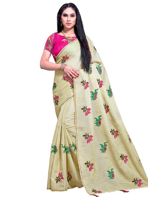 conversational woven saree with blouse - 17478525 - Very Small Image - 1