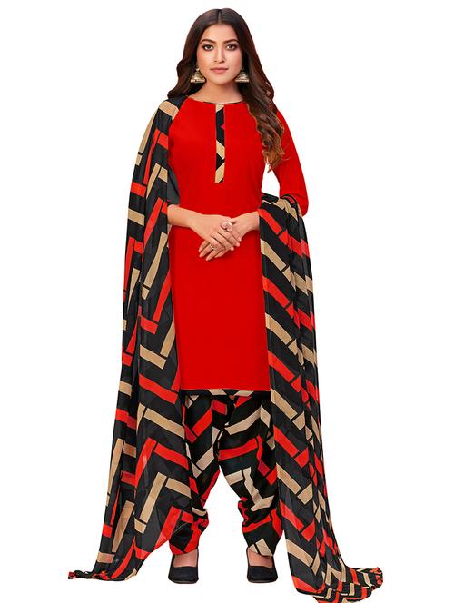 printed unstitched salwar suit - 17478548 - Very Small Image - 1