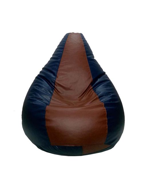 shira 24 teardrop bean bag cover only (pack of- 1 pcs) brown_navy_blue xxxl - 17478808 - Very Small Image - 1