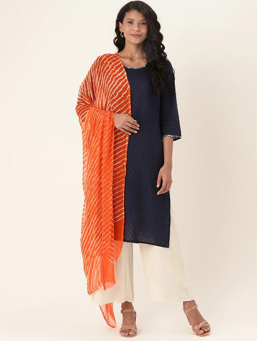 orange chiffon dupatta - 17479159 - Very Small Image - 1
