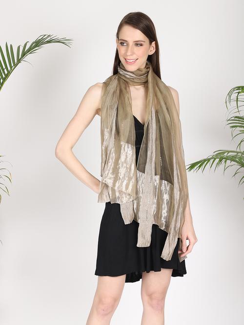 brown printed dupatta - 17479854 - Very Small Image - 1