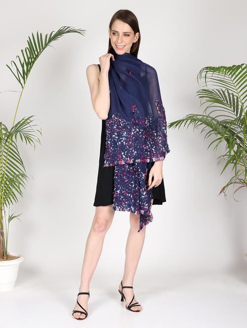 navy blue printed dupatta - 17479890 - Very Small Image - 1