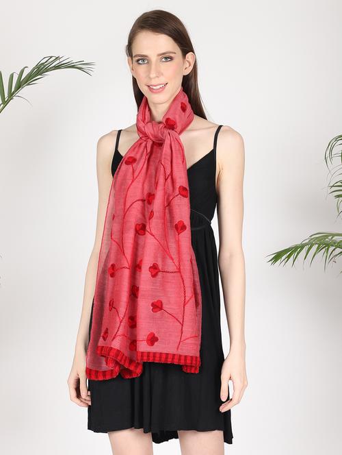 red cotton dupatta - 17479907 - Very Small Image - 1