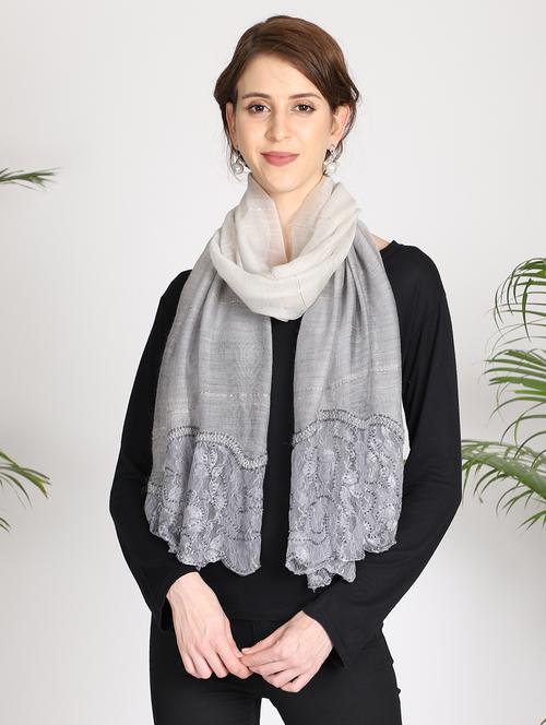 grey cotton dupatta - 17479909 - Very Small Image - 1