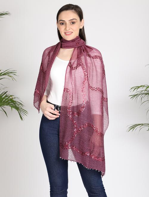 red cotton dupatta - 17479945 - Very Small Image - 1